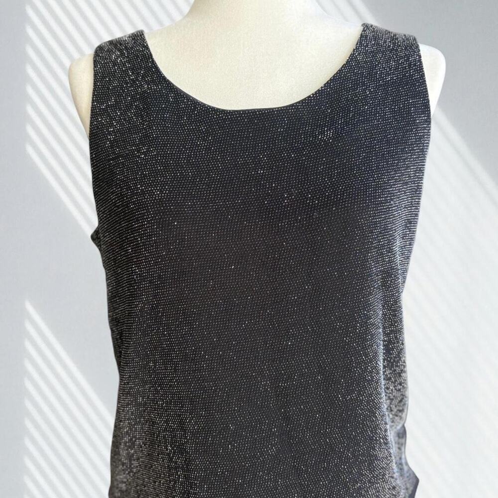 Y2k chic black shimmery sleeveless top